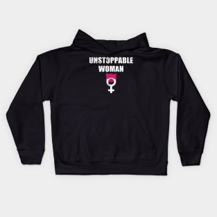 Unstoppable Woman Girl Power Empowerment Feminist Kids Hoodie